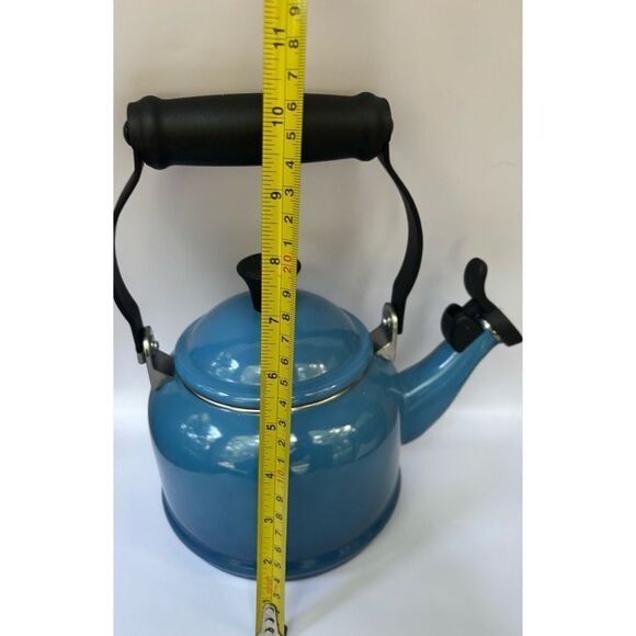 Le Creuset Enamel On Steel Demi Tea Kettle, 1.25 qt., Deep Teal - Picture 5 of 11